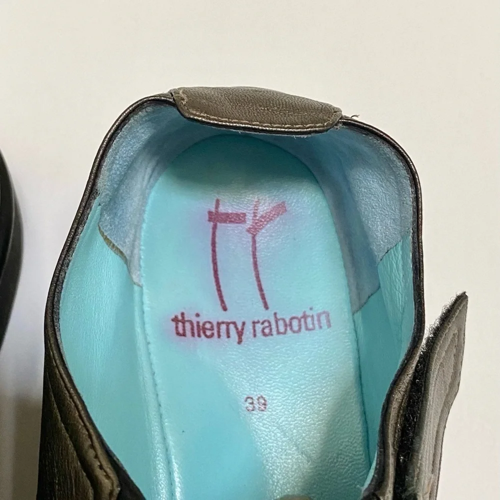Thierry Rabotin Lena Women's Brinze Metallic Leather Walking Shoes 39